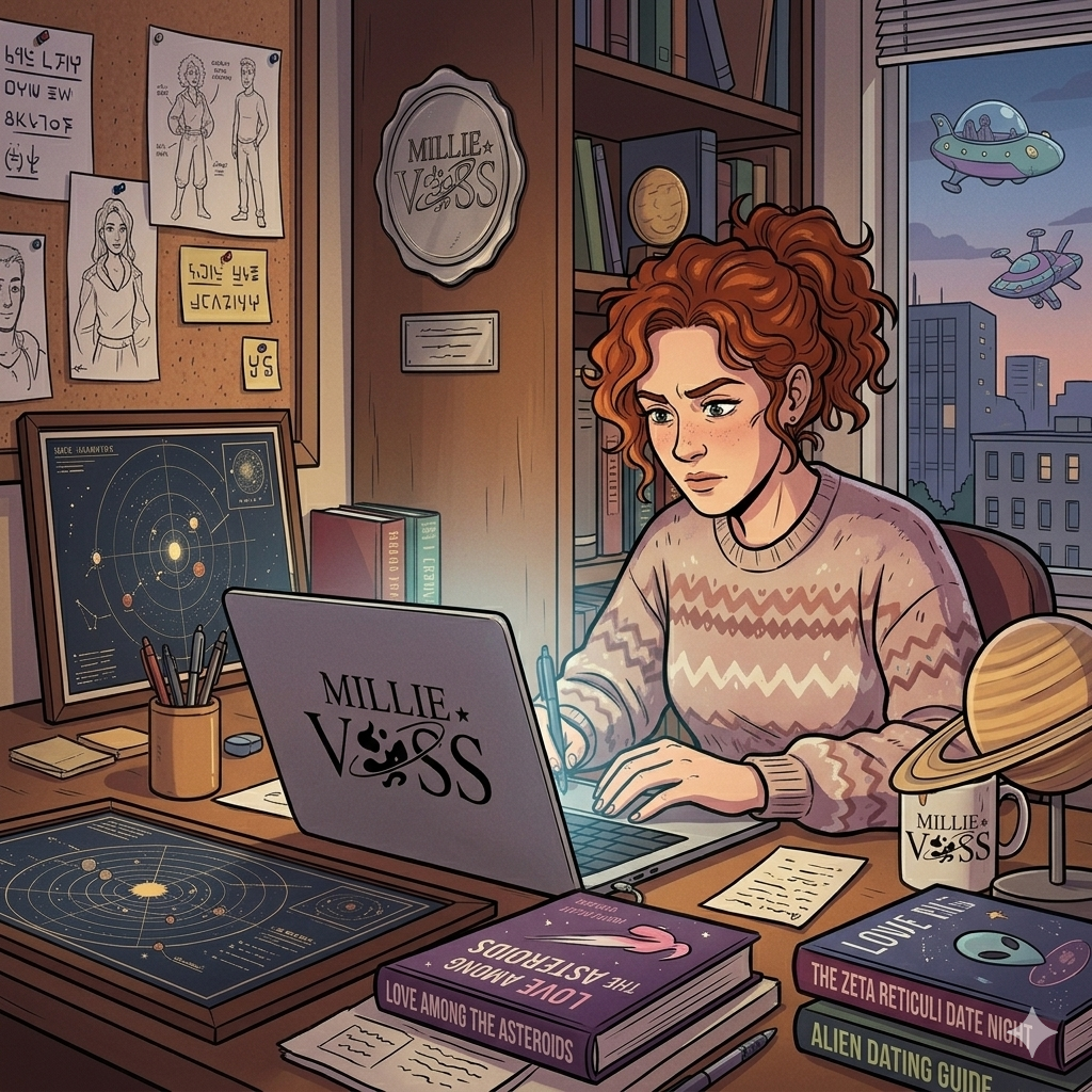 Millie Voss author portrait - alien romance writer